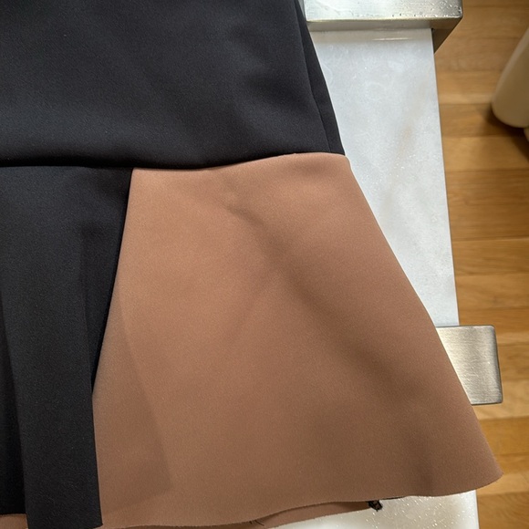 Zara Black & Tan Color Block Skirt - Picture 3 of 4